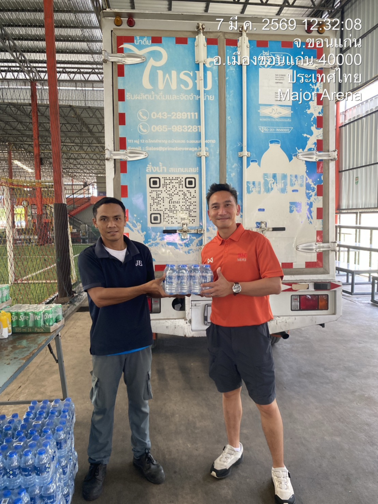 ไพรม์ เบฟเวอเรจ สนับสนุน น้ำดื่มไพรม์ ให้กับ Major Arena สนามฟุตบอลหญ้าเทียมในร่ม