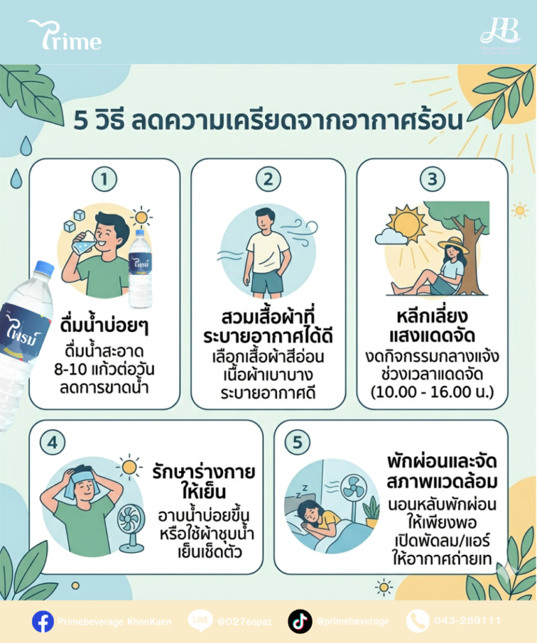 5 เคล็ดลับคลายร้อนที่ช่วยให้เราสดชื่นขึ้นได้